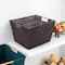 Simplify Large Chocolate Rattan Storage Basket